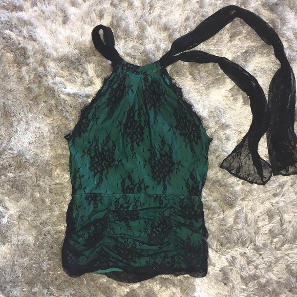 🔥Green Lacy Tie Top🔥 Victoria Secret - Picture 4 of 6